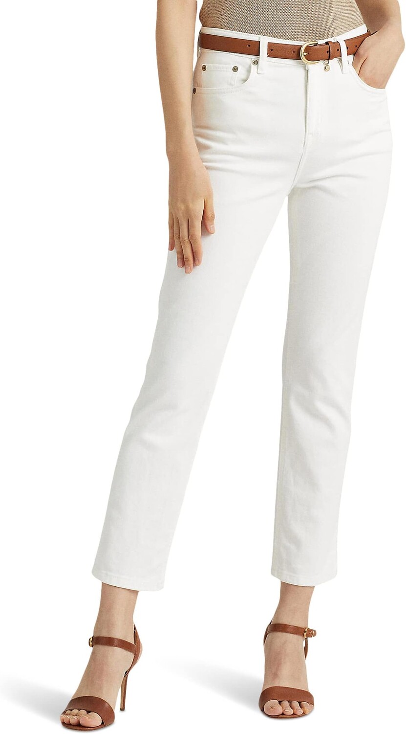

Джинсы High-Rise Straight Ankle Jeans in White Wash LAUREN Ralph Lauren, цвет White Wash