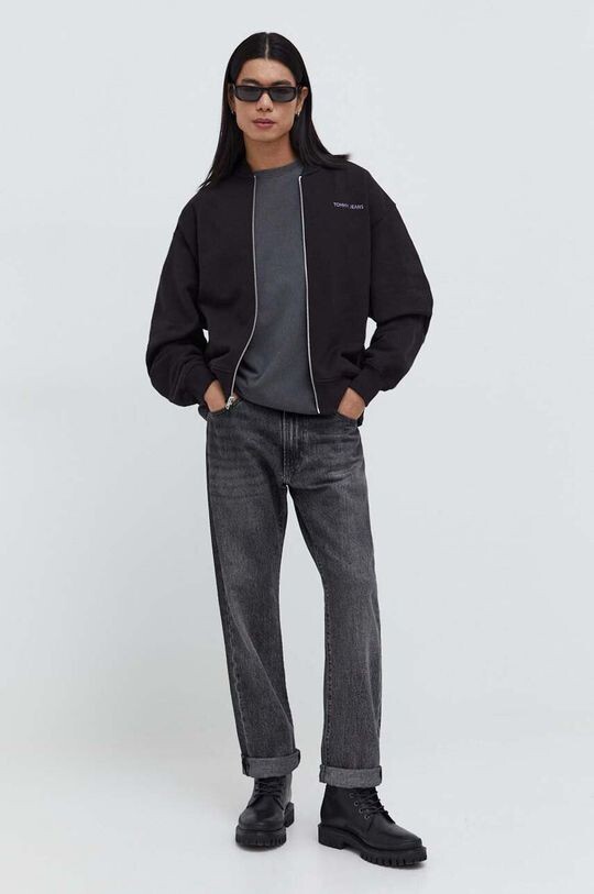 

Хлопковая толстовка Tommy Jeans, черный