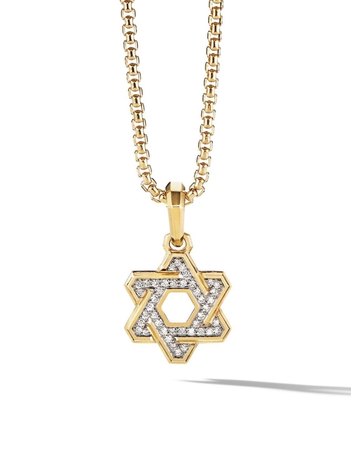 

Подвеска Deco Star of David из желтого золота с бриллиантами David Yurman, золотой