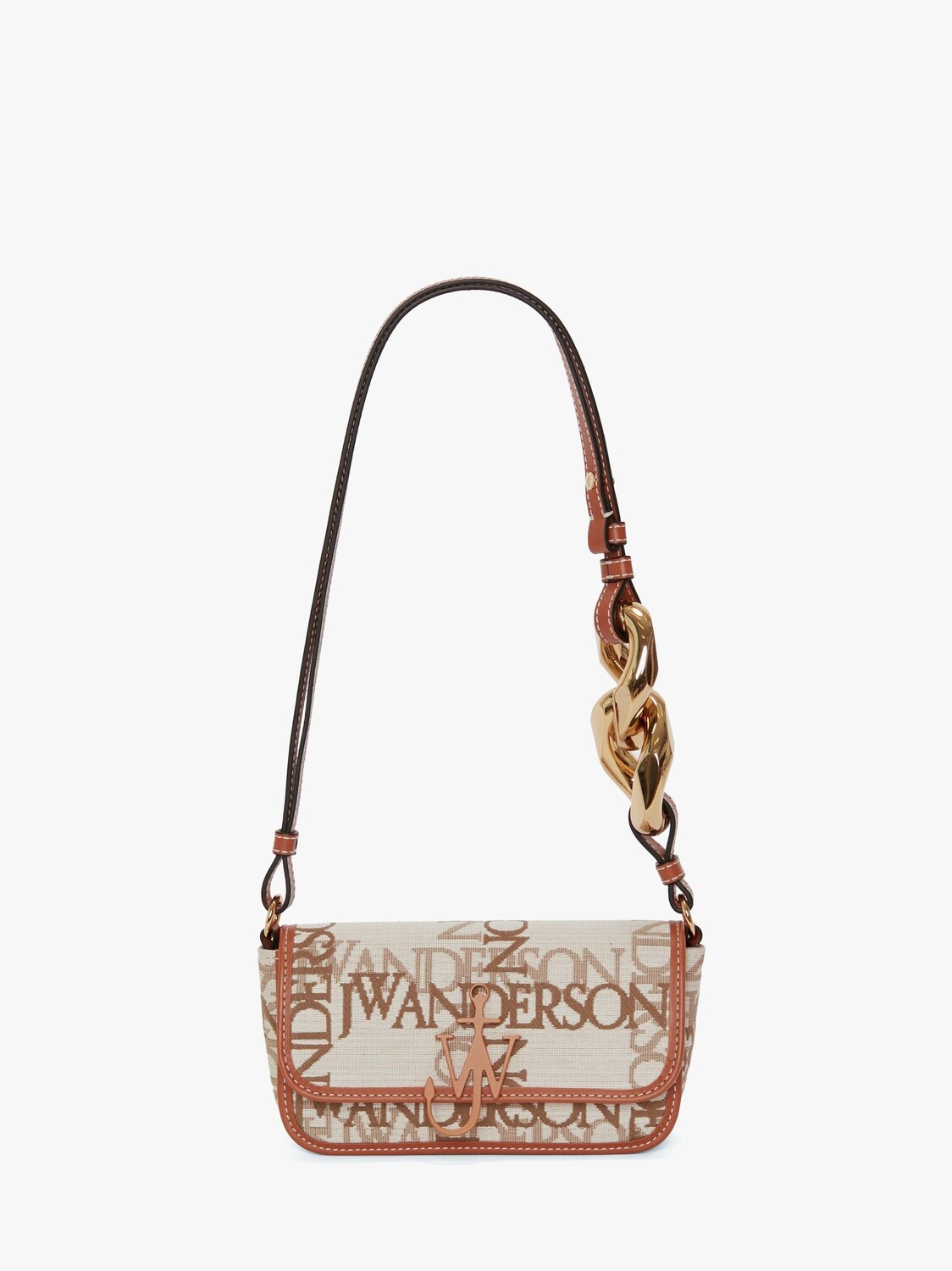 

Кожаная сумка на плечо JW Anderson, коричневый