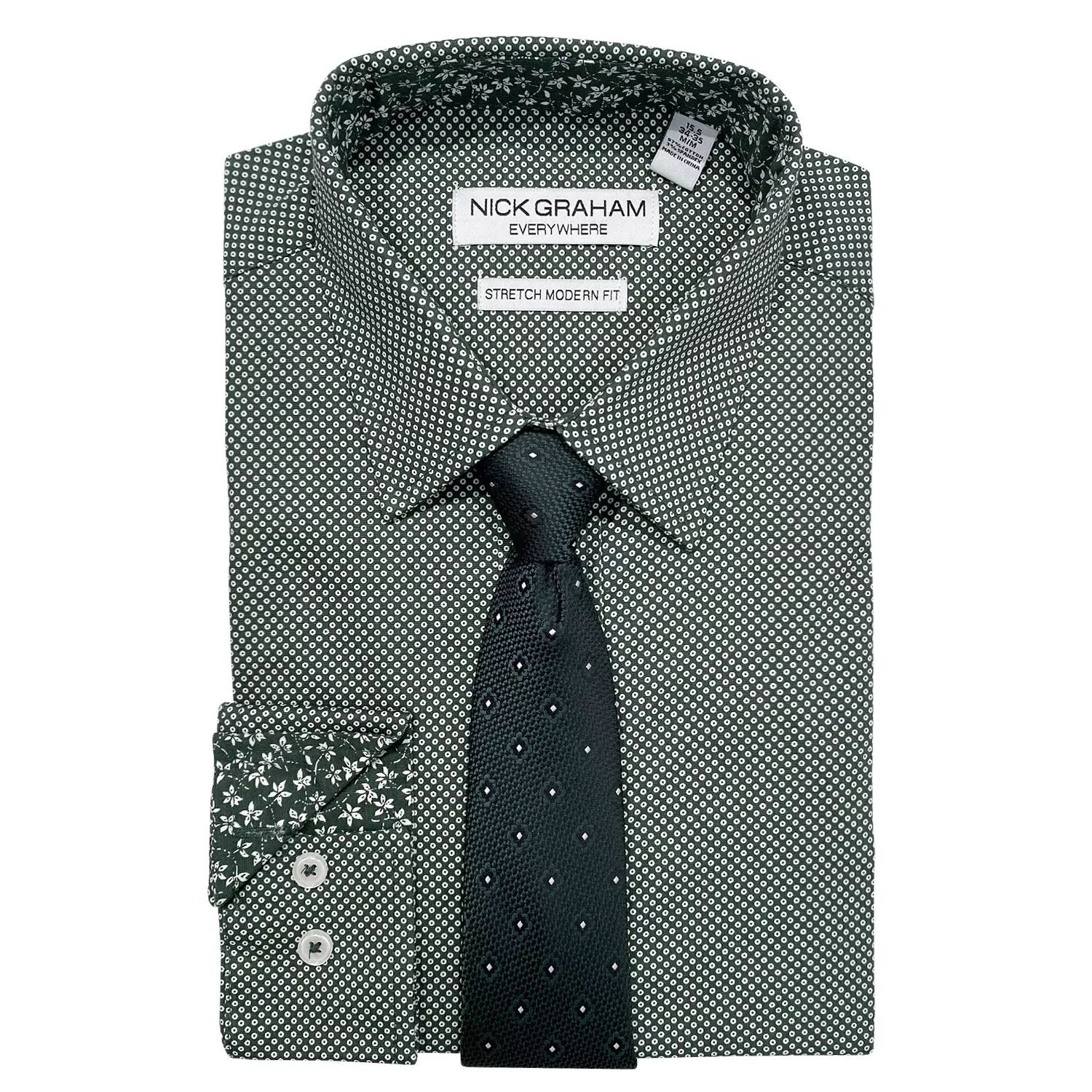 Мужской комплект из рубашки и галстука Nick Graham columbus c