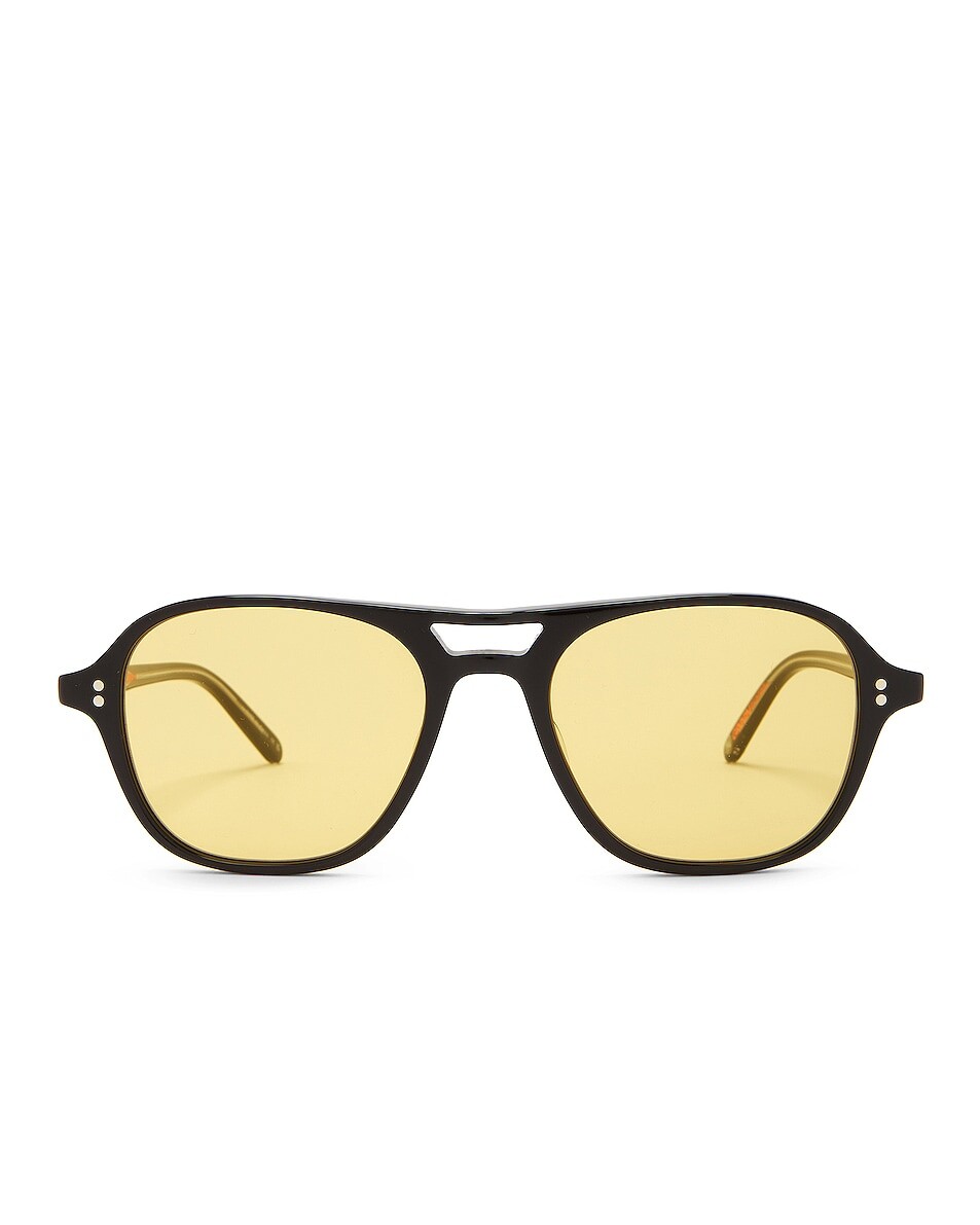 

Солнцезащитные очки Garrett Leight Doc, цвет Bio Black & Semi-flat Desert Sun