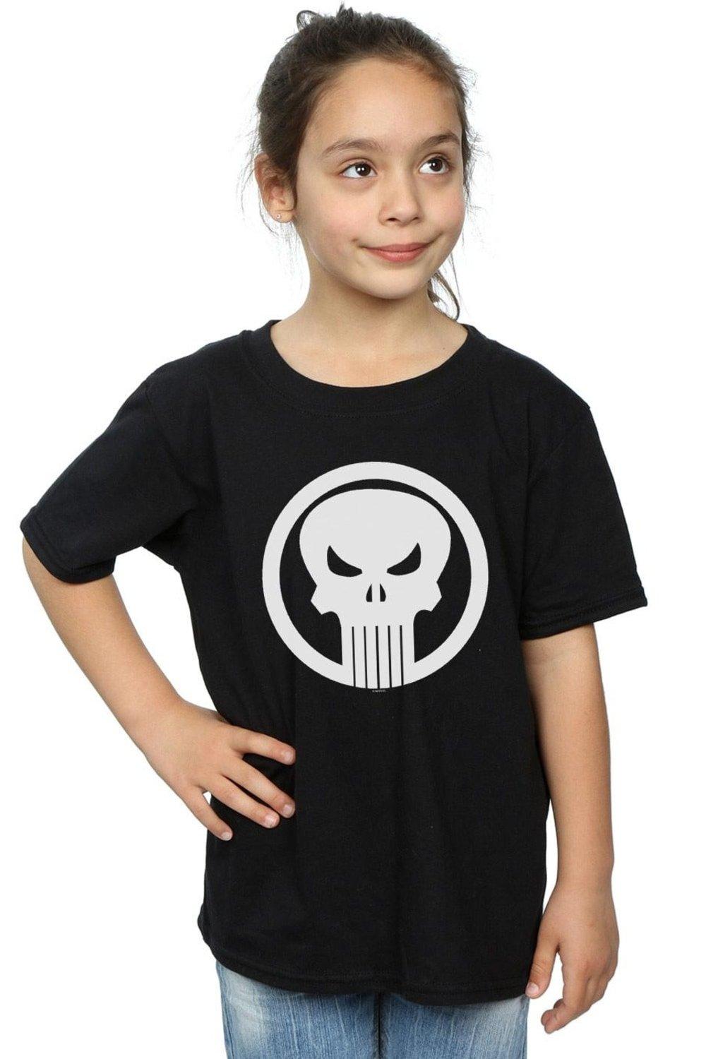 Хлопковая футболка Punisher Skull Circle Marvel, черный кардхолдер marvel punisher skull