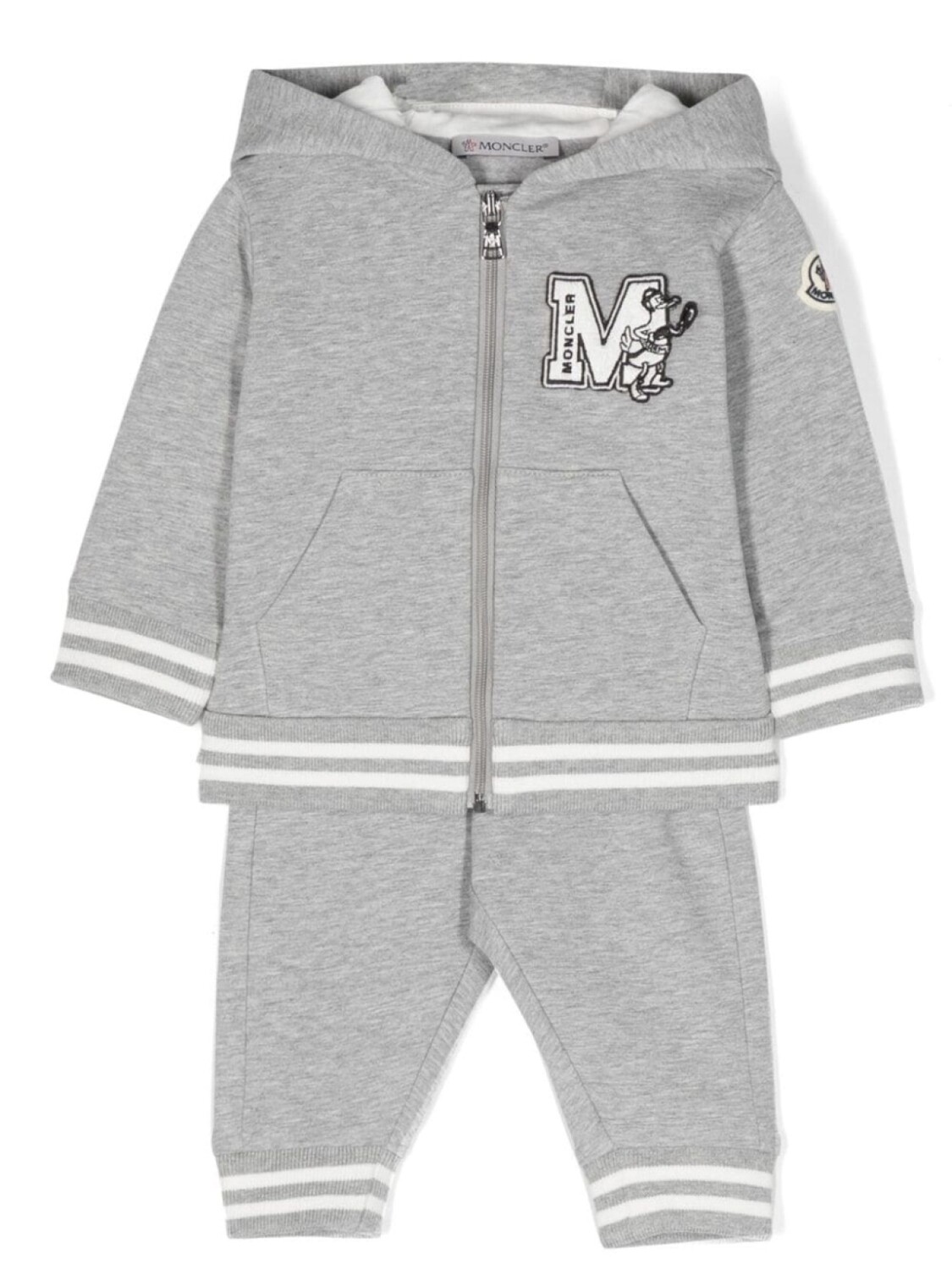 

Moncler Enfant спортивный костюм с нашивкой-логотипом, серый
