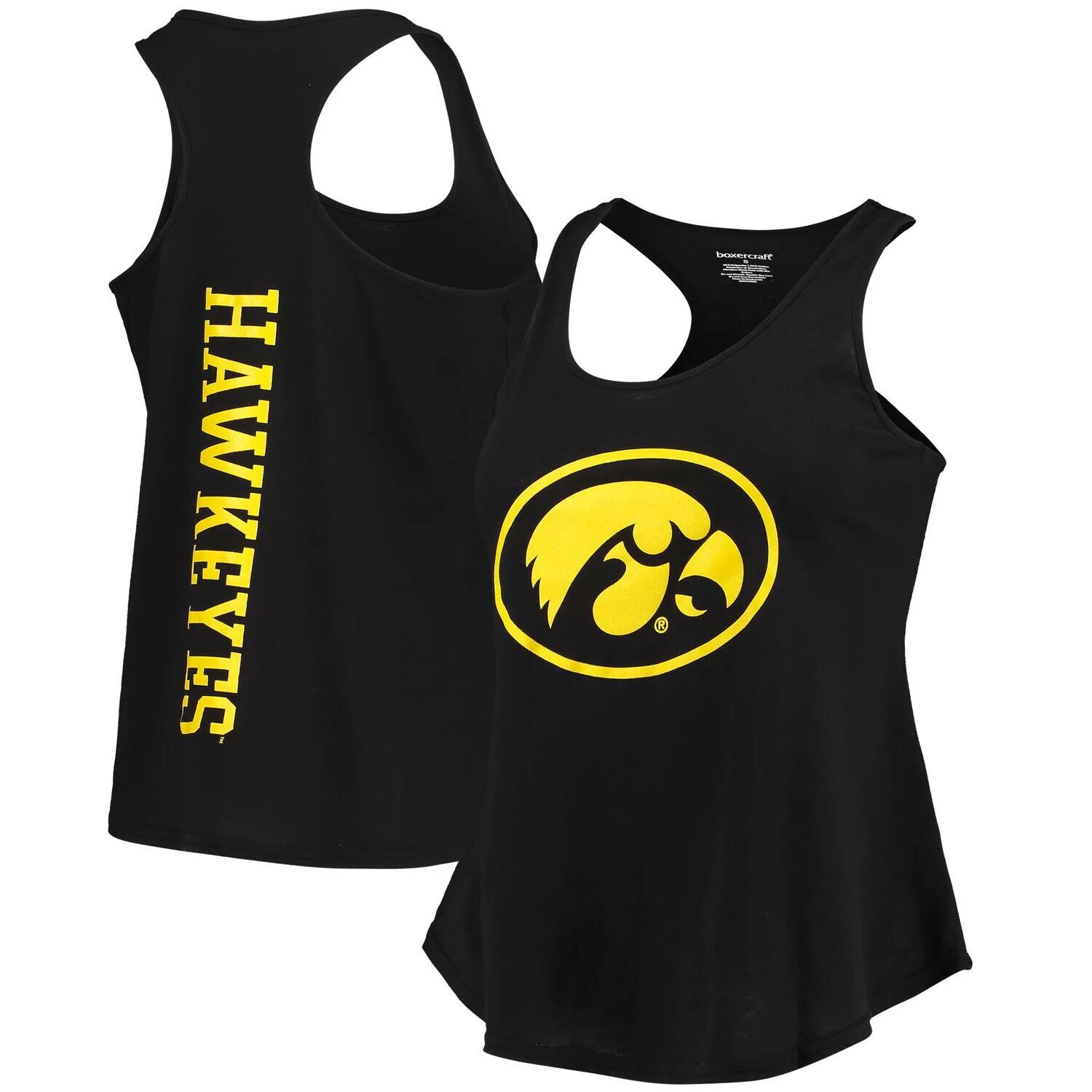 

Женская черная майка Iowa Hawkeyes Essential 2-Hit Racerback