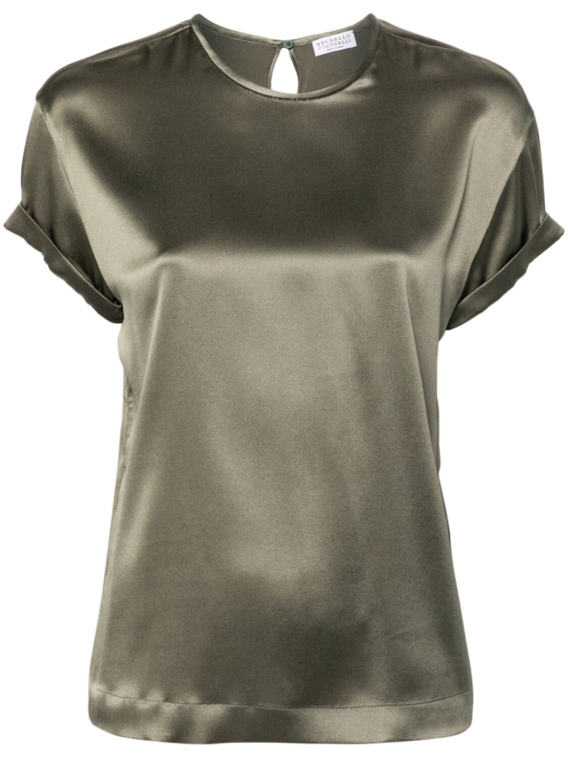 

Brunello Cucinelli блузка с декором Monili, зеленый