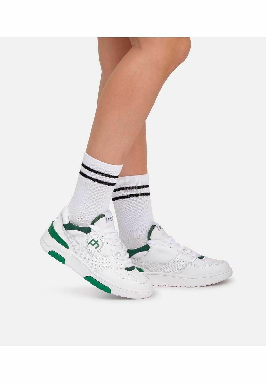 

Низкие кеды Philip Hog, цвет white green