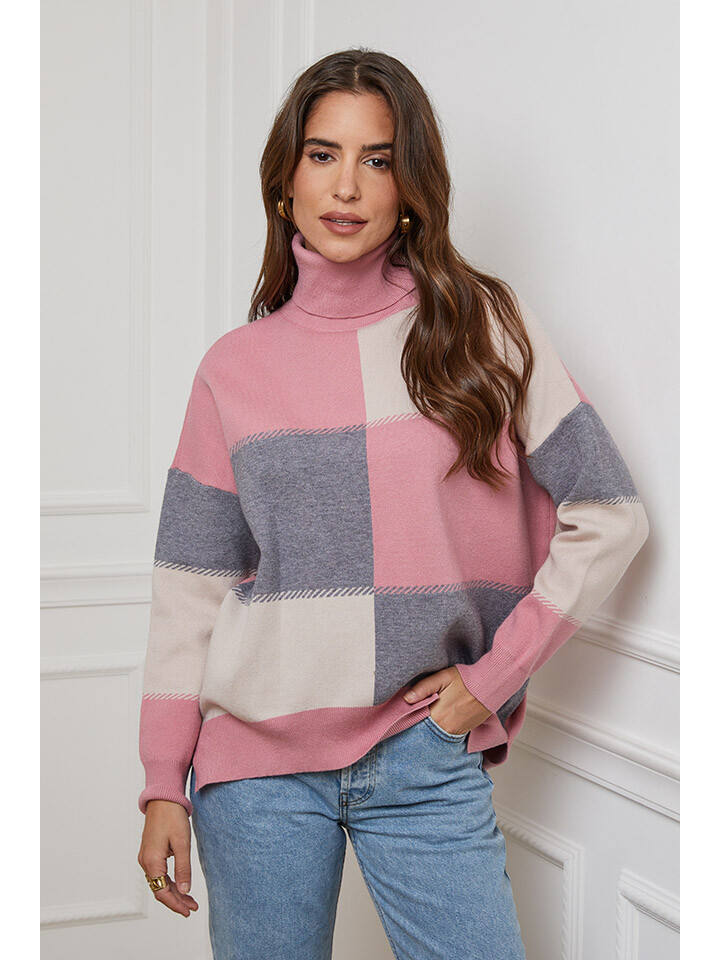

Свитер Soft Cashmere Rollkragen, цвет Rosa/Grau/Creme