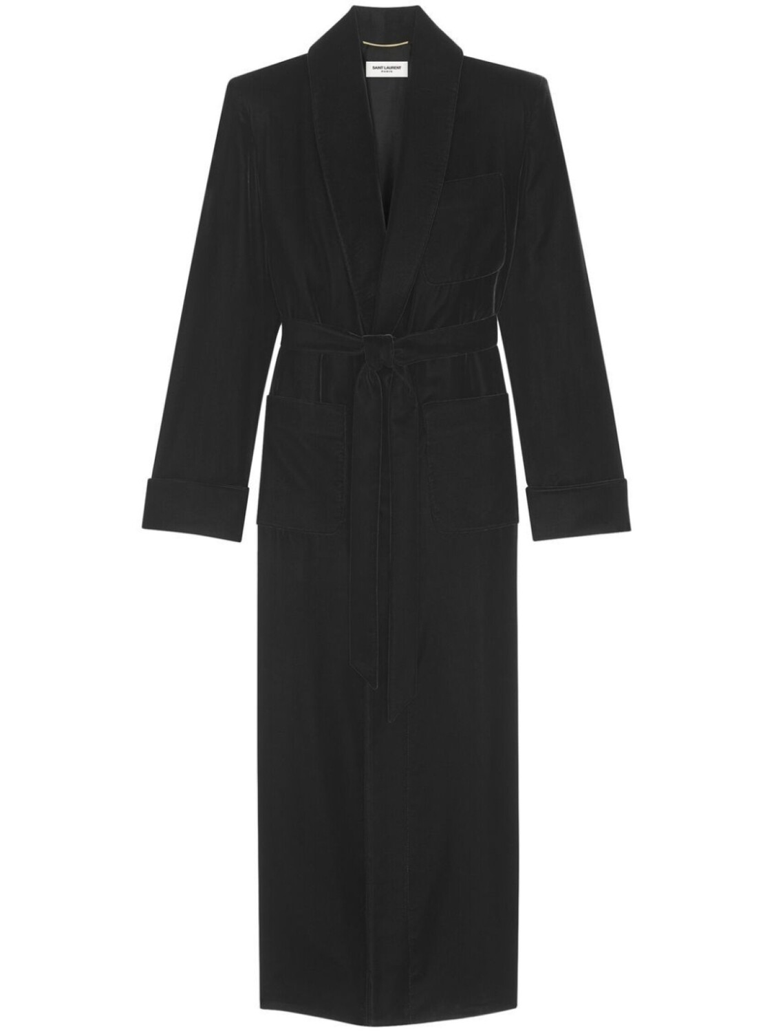 

Saint Laurent халат с поясом, черный