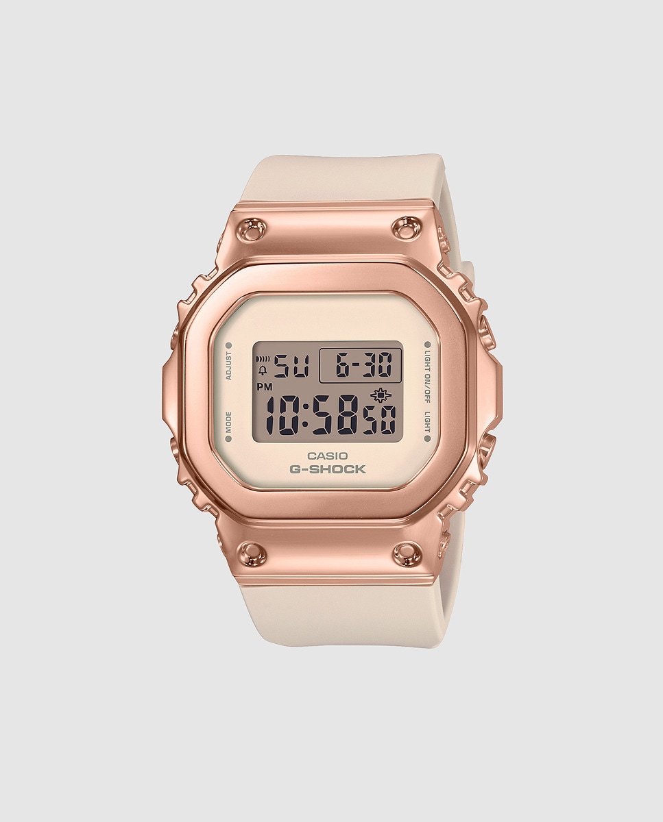 цена Женские часы Casio G-Shock GM-S5600PG-4ER из бежевой смолы Casio, бежевый