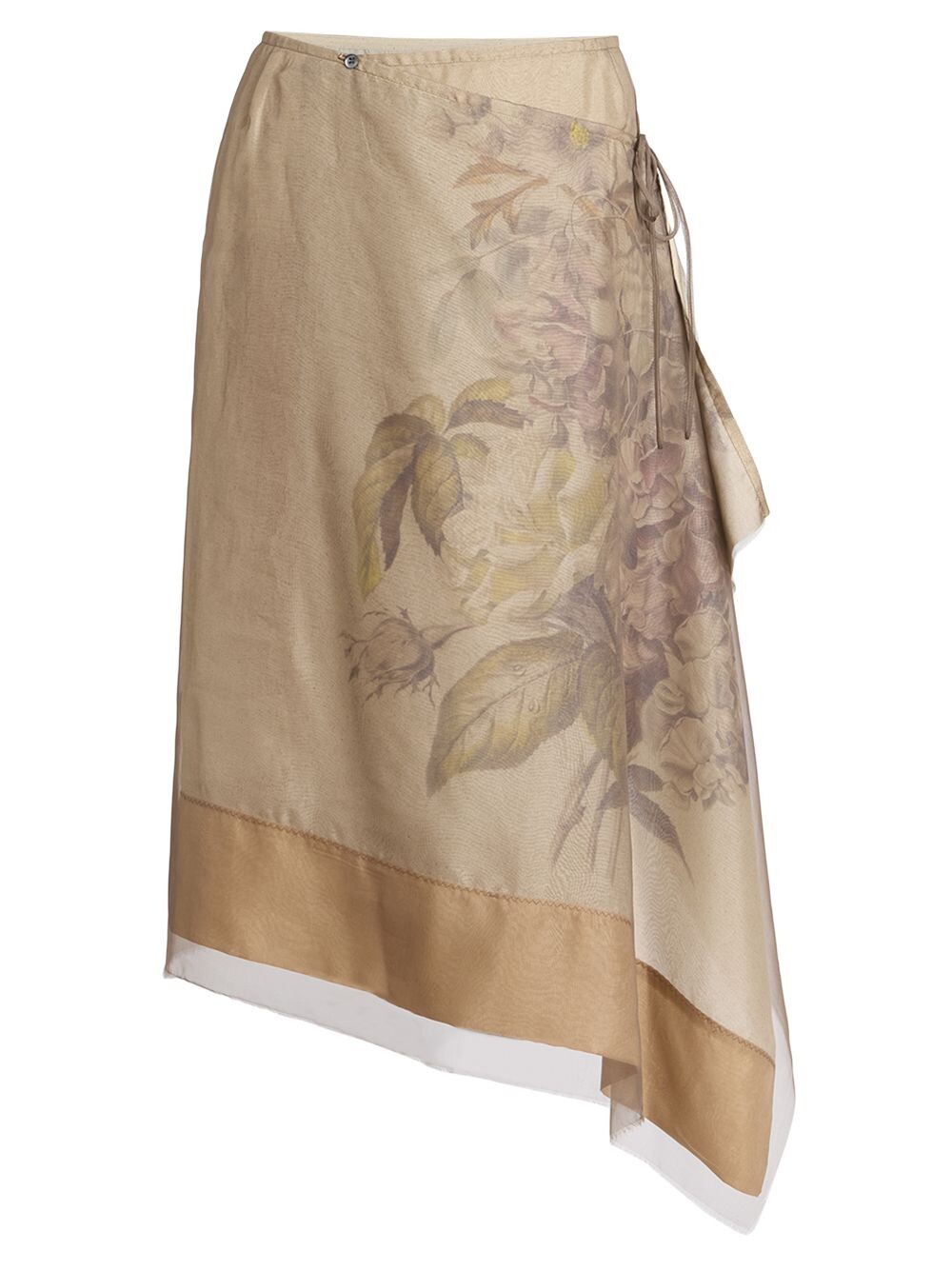 

Асимметричная юбка Saila с цветочным принтом Dries Van Noten, экру
