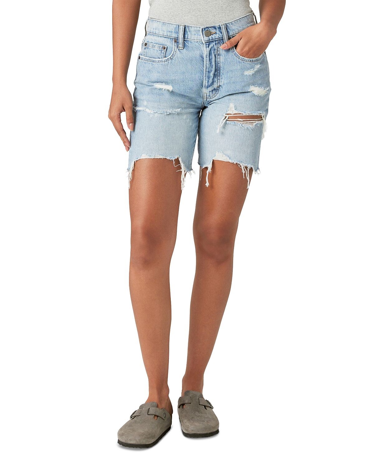 

Женские свободные джинсовые шорты 90-х с потертостями Lucky Brand