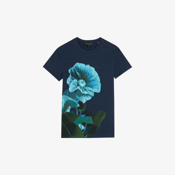

Футболка meridi из эластичного джерси с цветочным принтом Ted Baker, синий
