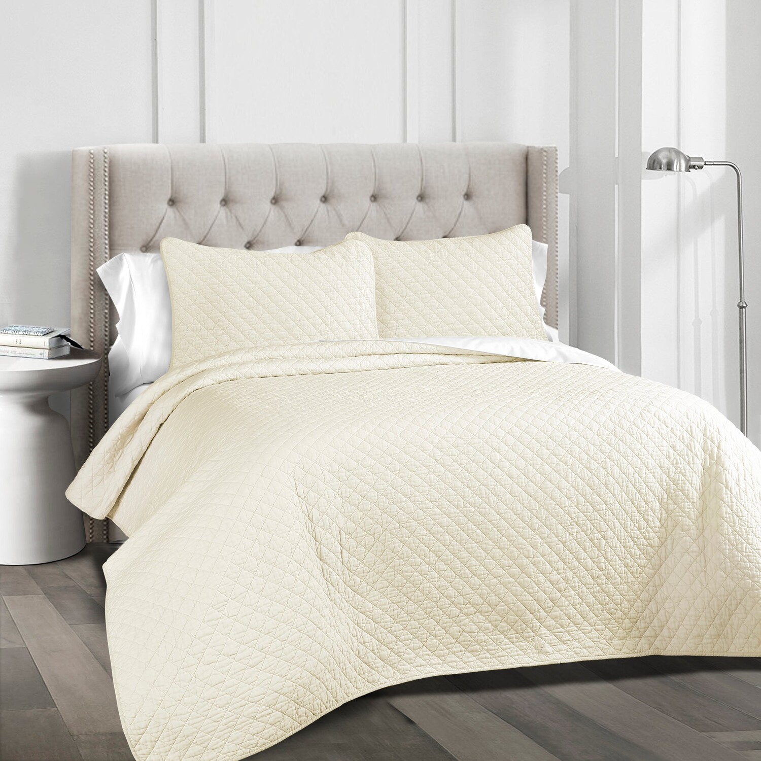 

Комплект одеял из хлопка большого размера Ava Diamond Lush Decor, цвет Ivory