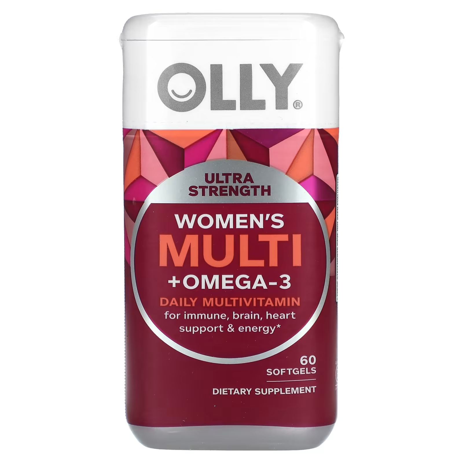 Мультивитамины женские Olly + Омега-3 для ежедневного использования, 60 мягких таблеток olly goodbye stress 60 мягких таблеток