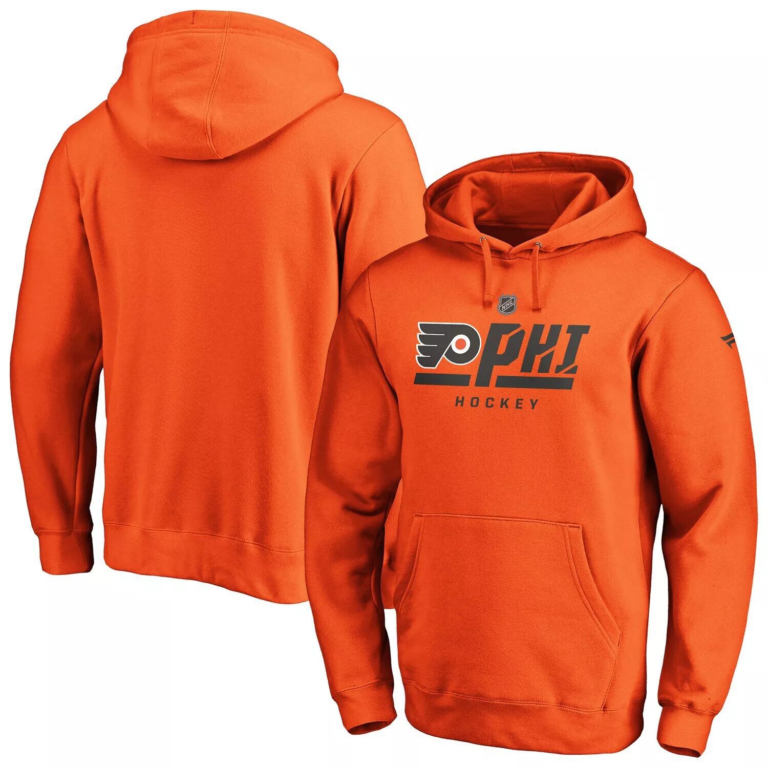 

Мужской пуловер с капюшоном и логотипом Fanatics оранжевый Philadelphia Flyers Authentic Pro Secondary Logo
