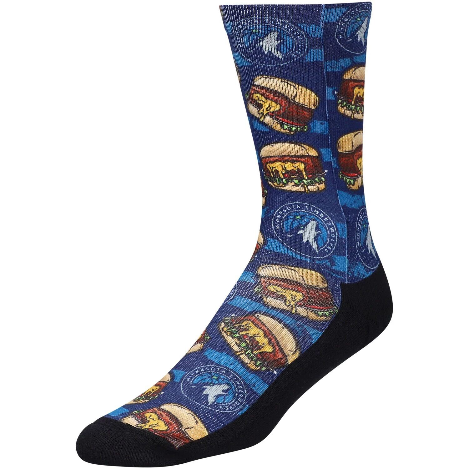 

Мужские носки Rock Em Minnesota Timberwolves Juicy Lucy Burger Crew Socks