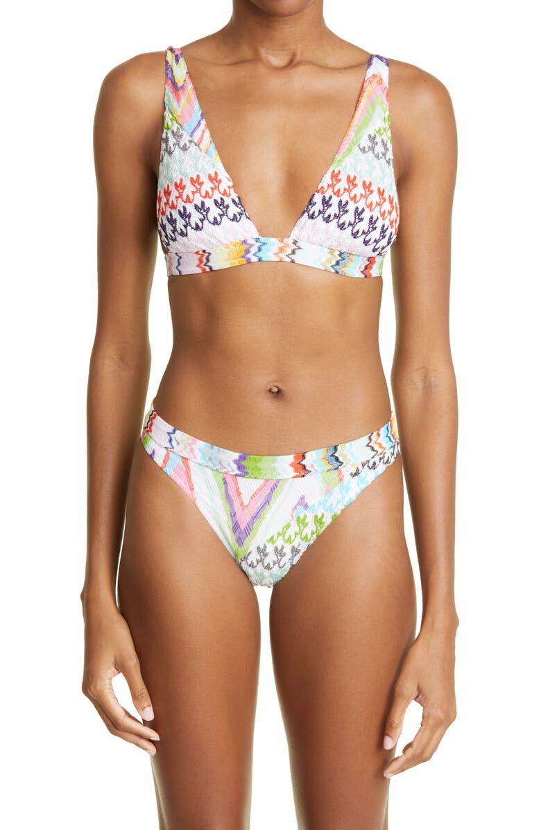 

Раздельный купальник с лоскутными вставками MISSONI, Коричневый