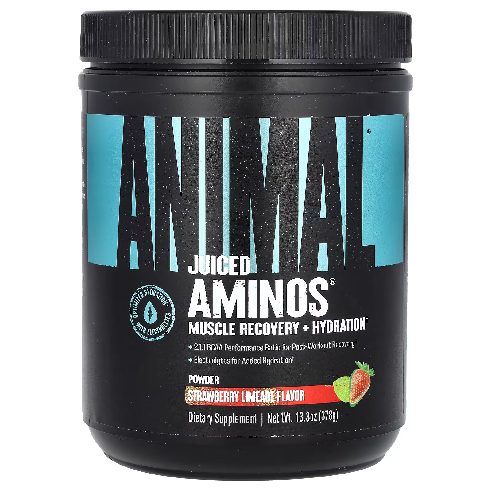 Пищевая добавка Animal Juiced Aminos клубника и лайм, 378 г universal nutrition animal juiced aminos клубничный лаймад 366 г 12 9 унции