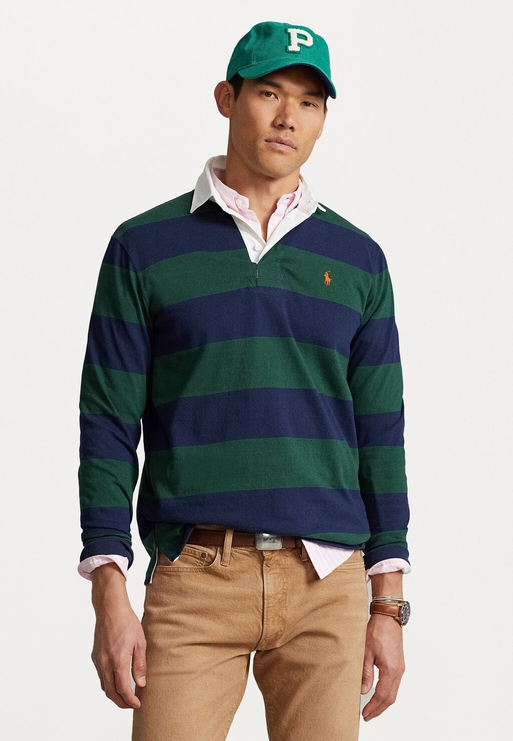 

Поло РЕГБИ С ДЛИННЫМ РУКАВОМ Polo Ralph Lauren, Темно-синий/зеленый