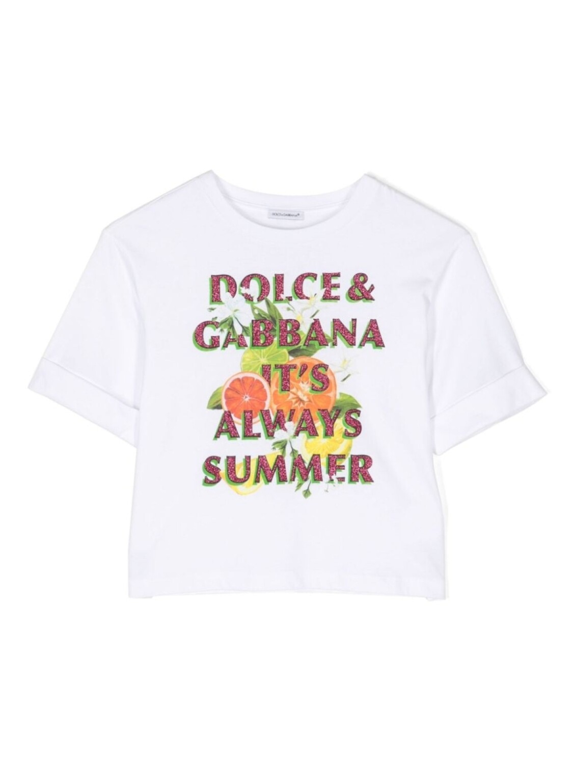 

Футболка с надписью Dolce & Gabbana Kids, белый