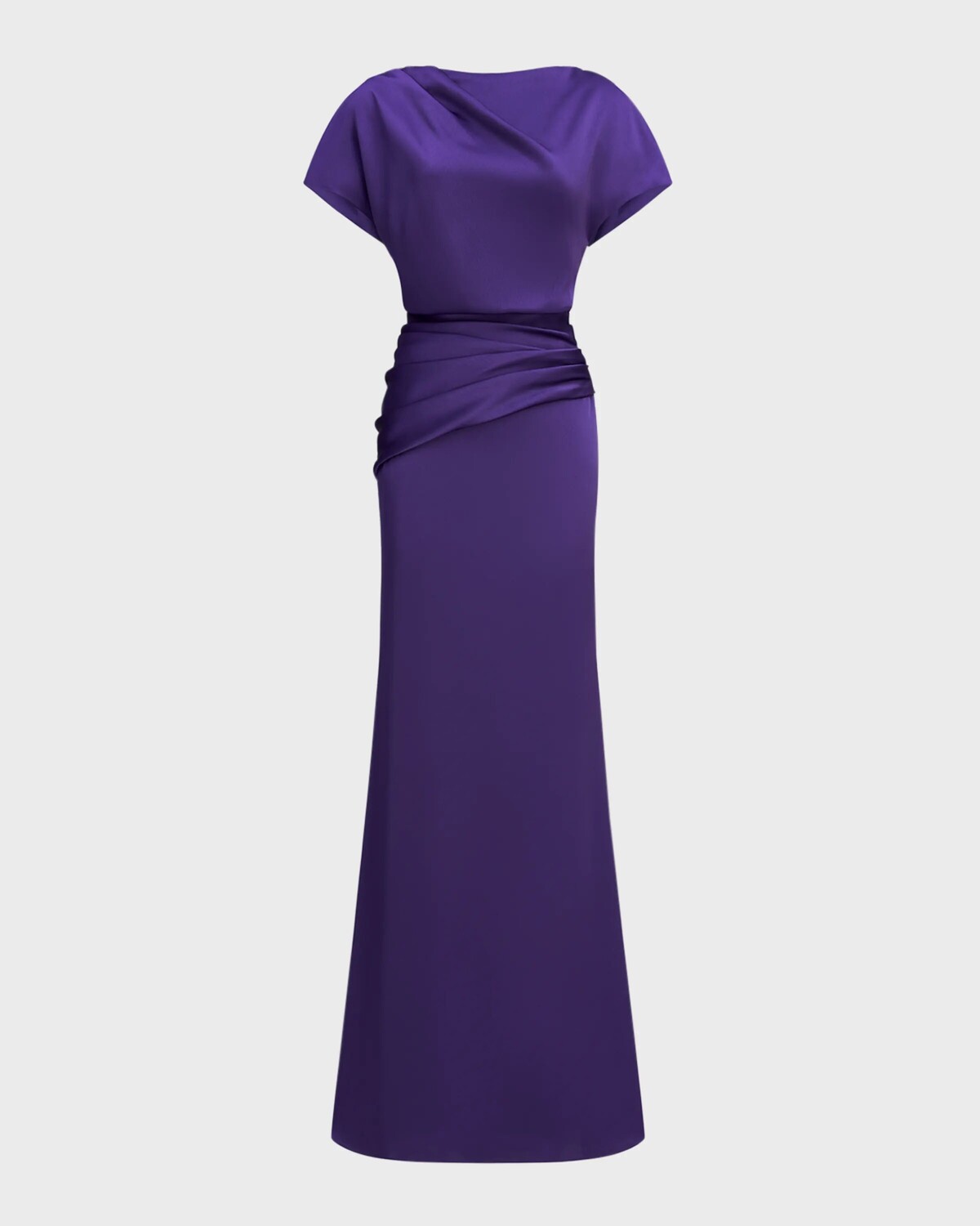 

Атласное платье с драпировкой Halston, цвет Purple Night