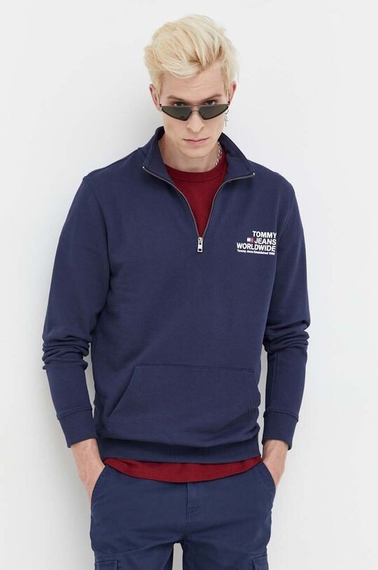 

Хлопковая толстовка Tommy Jeans, темно-синий