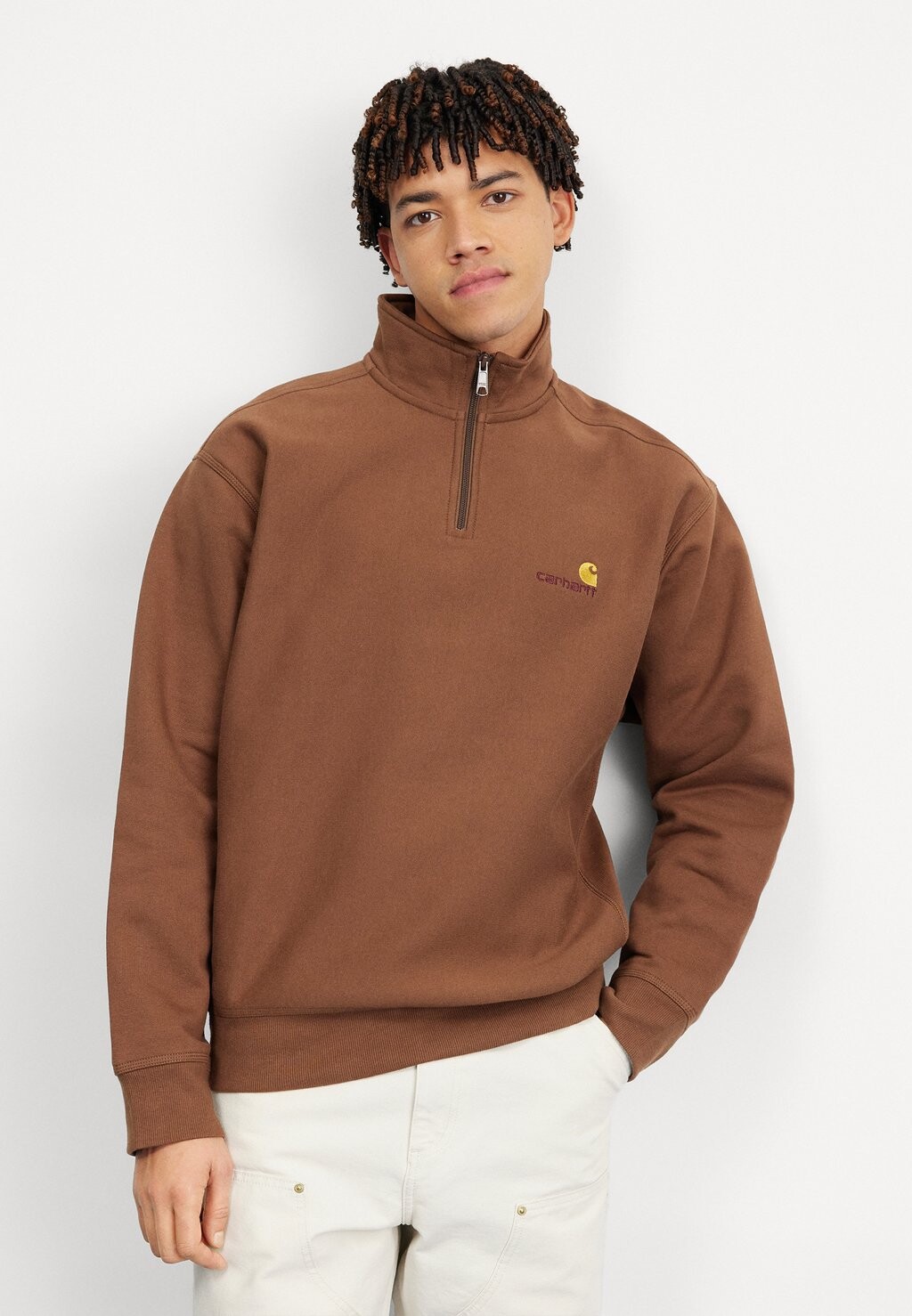 

Толстовка Zip American Script Carhartt WIP, цвет lumber