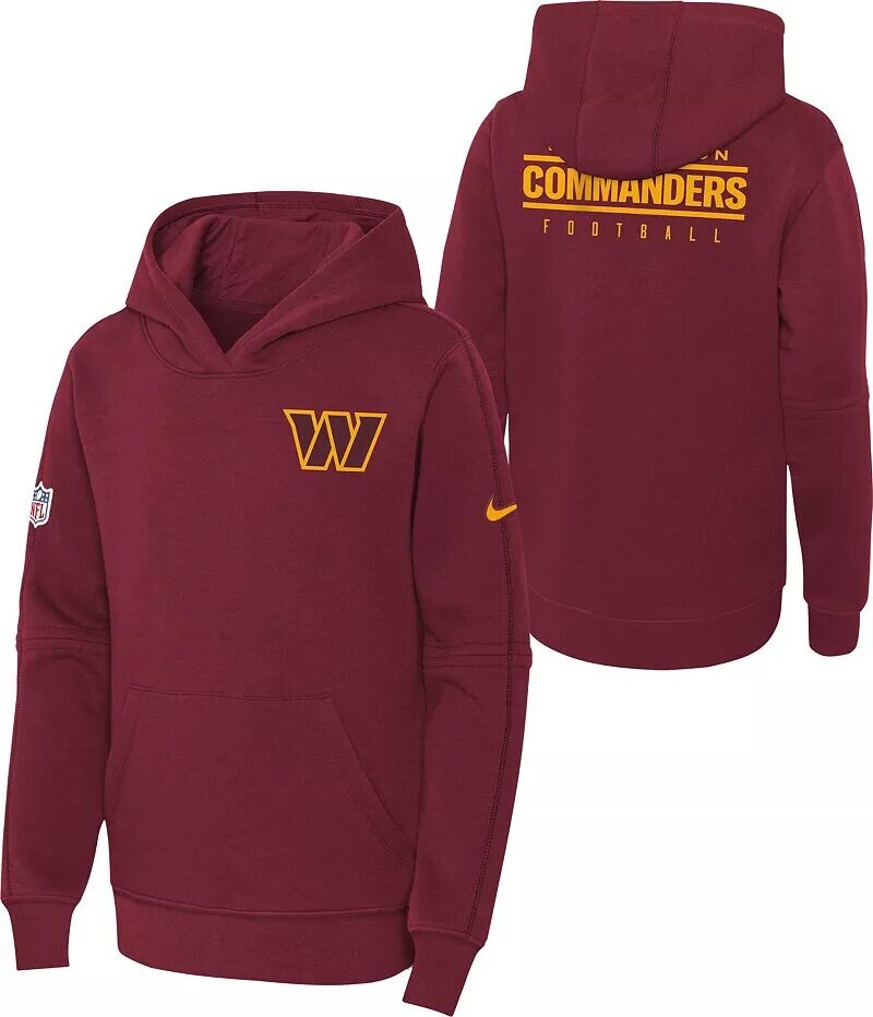 

Красный пуловер с капюшоном Nike Youth Washington Commanders Sideline Club