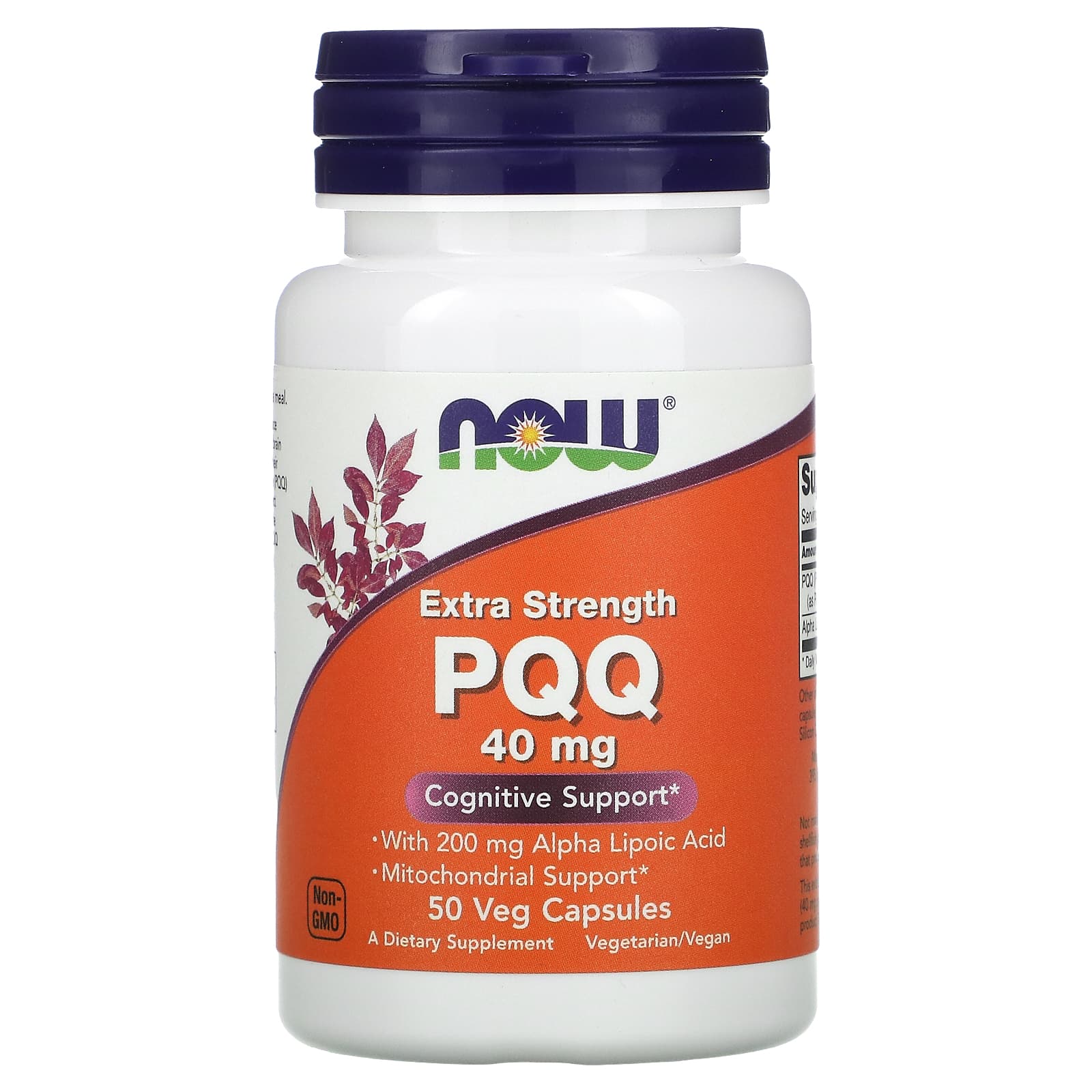 Now Foods Extra Strength PQQ 40 mg 50 Veg Capsules