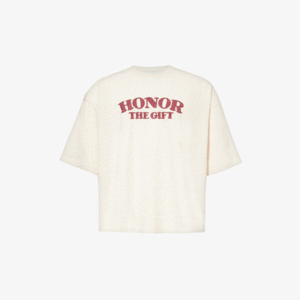 

Тканая футболка high stripe с графичным принтом Honor The Gift, белый