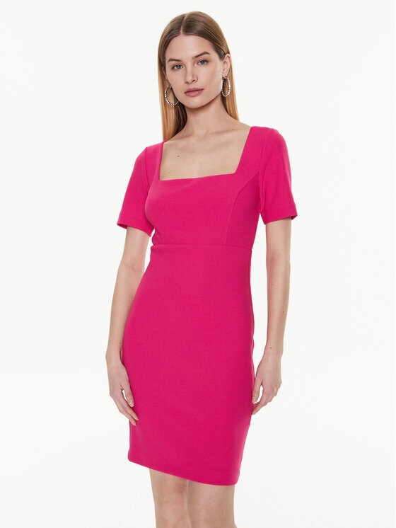 

Коктейльное платье стандартного кроя Marciano Guess, розовый