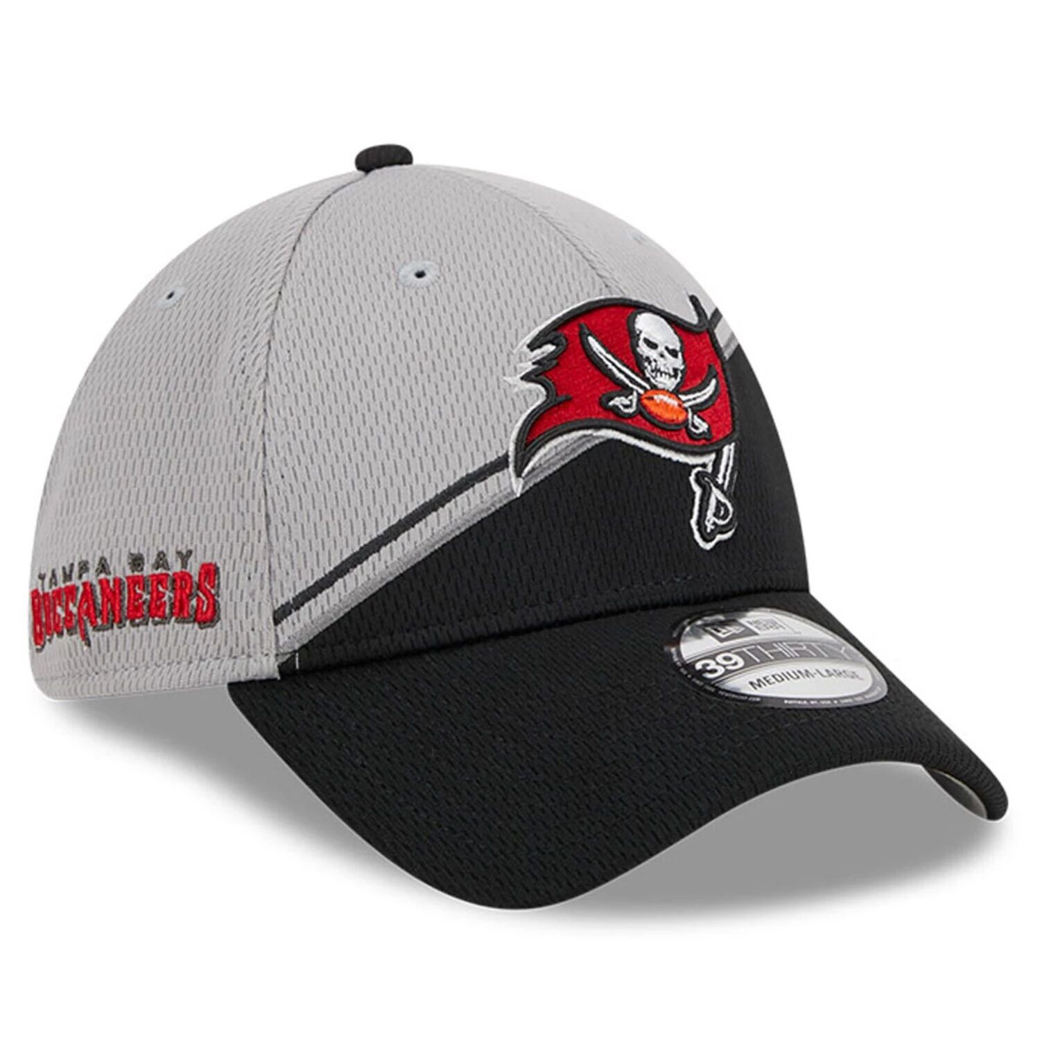 

Мужская бейсболка New Era Grey/Black Tampa Bay Buccaneers 2023 Sideline 39THIRTY Flex Hat