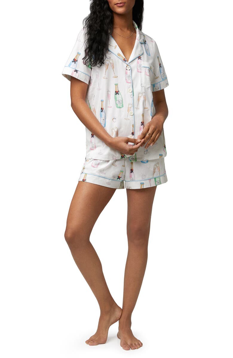 

Трикотажная короткая пижама с принтом BEDHEAD PAJAMAS
