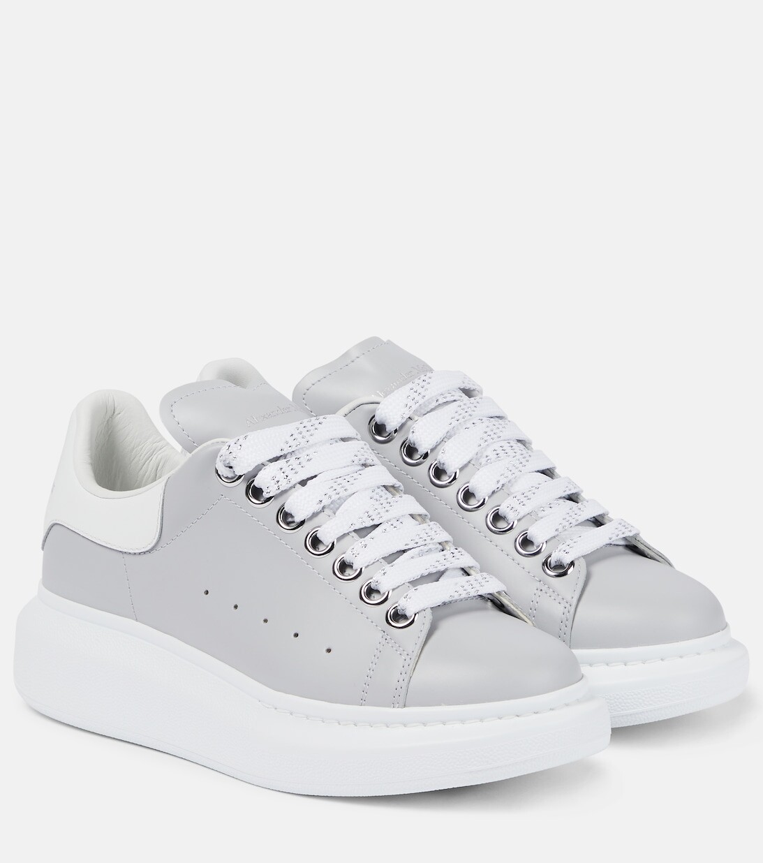 

Кожаные кроссовки оверсайз Alexander McQueen, белый