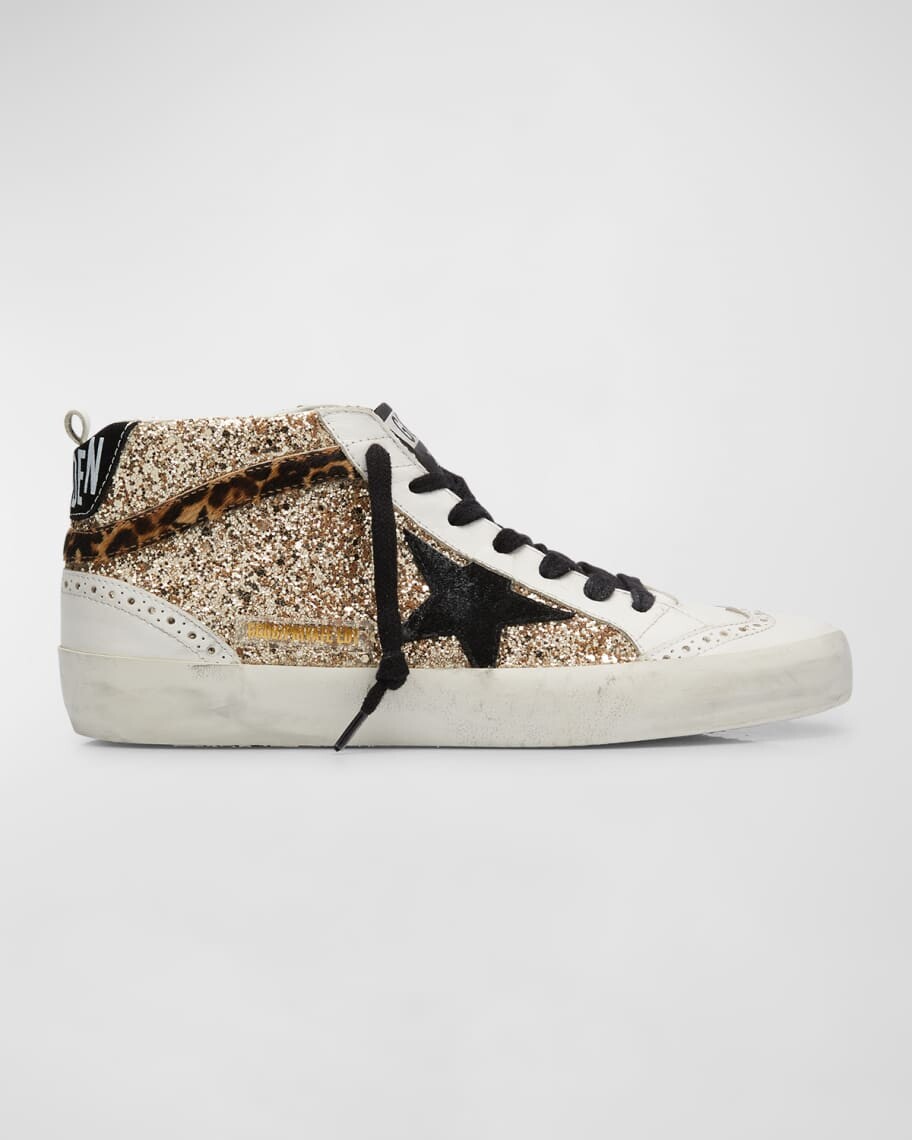 

Кроссовки Mid Star Glitter Wing-Tip Golden Goose