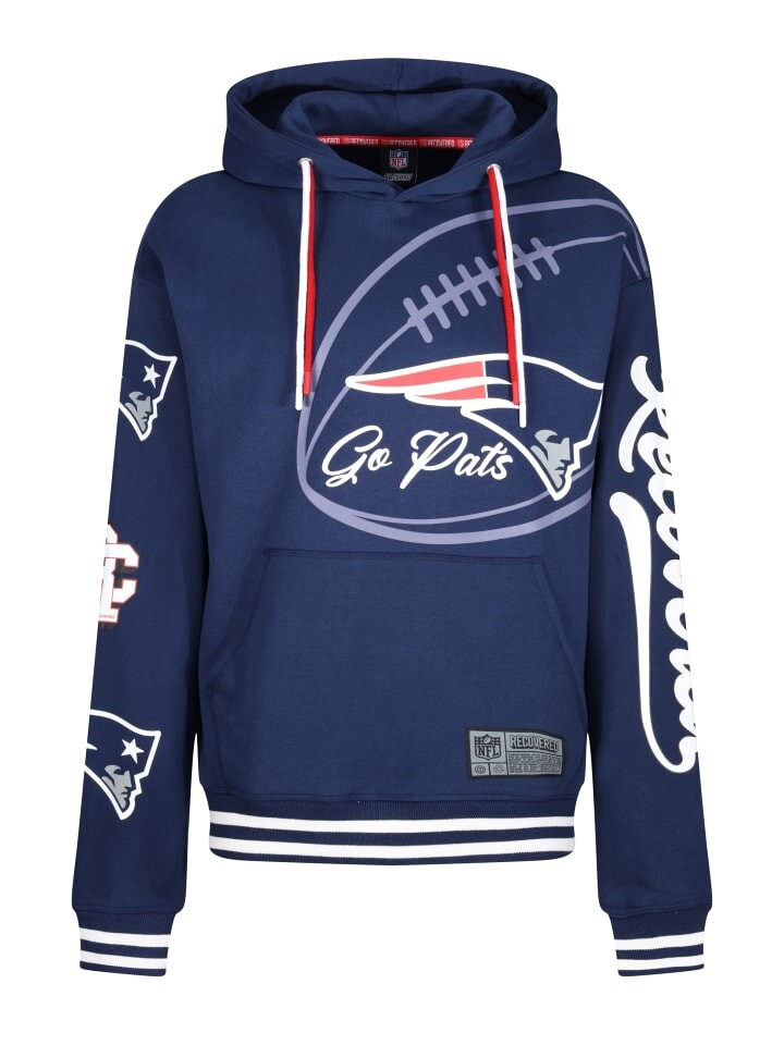 

Худи Recovered NFL Patriots Go Pats, цвет blau-schwarz