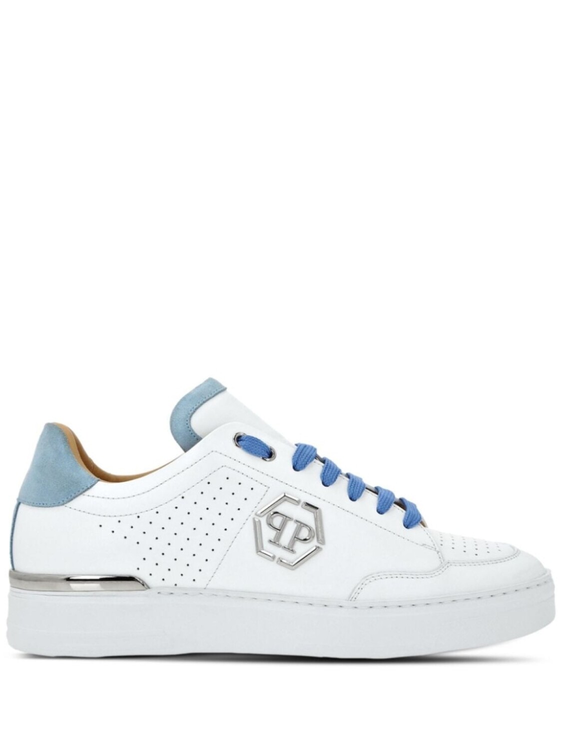 

Philipp Plein кроссовки с вставками и логотипом Hexagon, белый, Серый