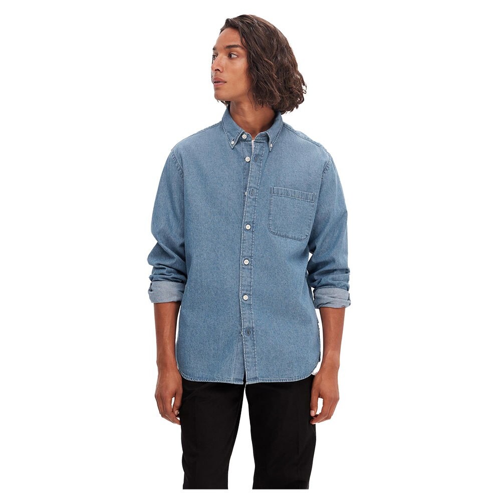 

Рубашка с длинным рукавом Selected Regrick-Denim-New, синий