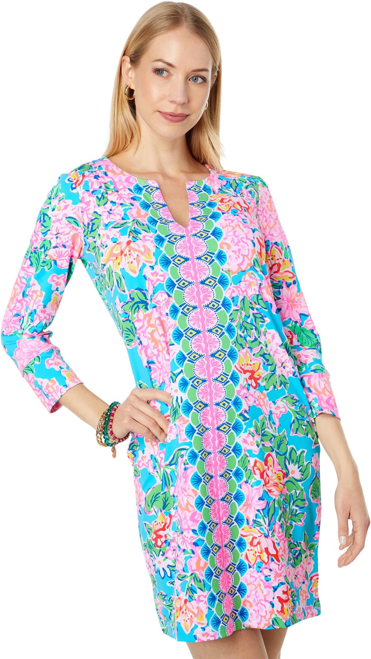 цена Платье Надин UPF 50+ Lilly Pulitzer, цвет Multi Rose To The Occasion Engineered Chilly Lilly