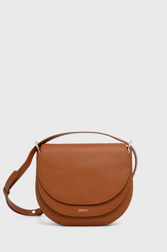 Кожаная сумочка DKNY, коричневый