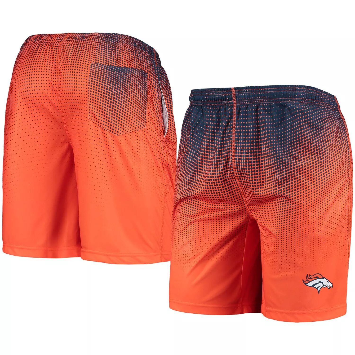 

Мужские шорты для тренинга FOCO темно-синего/оранжевого цвета Denver Broncos Pixel Gradient