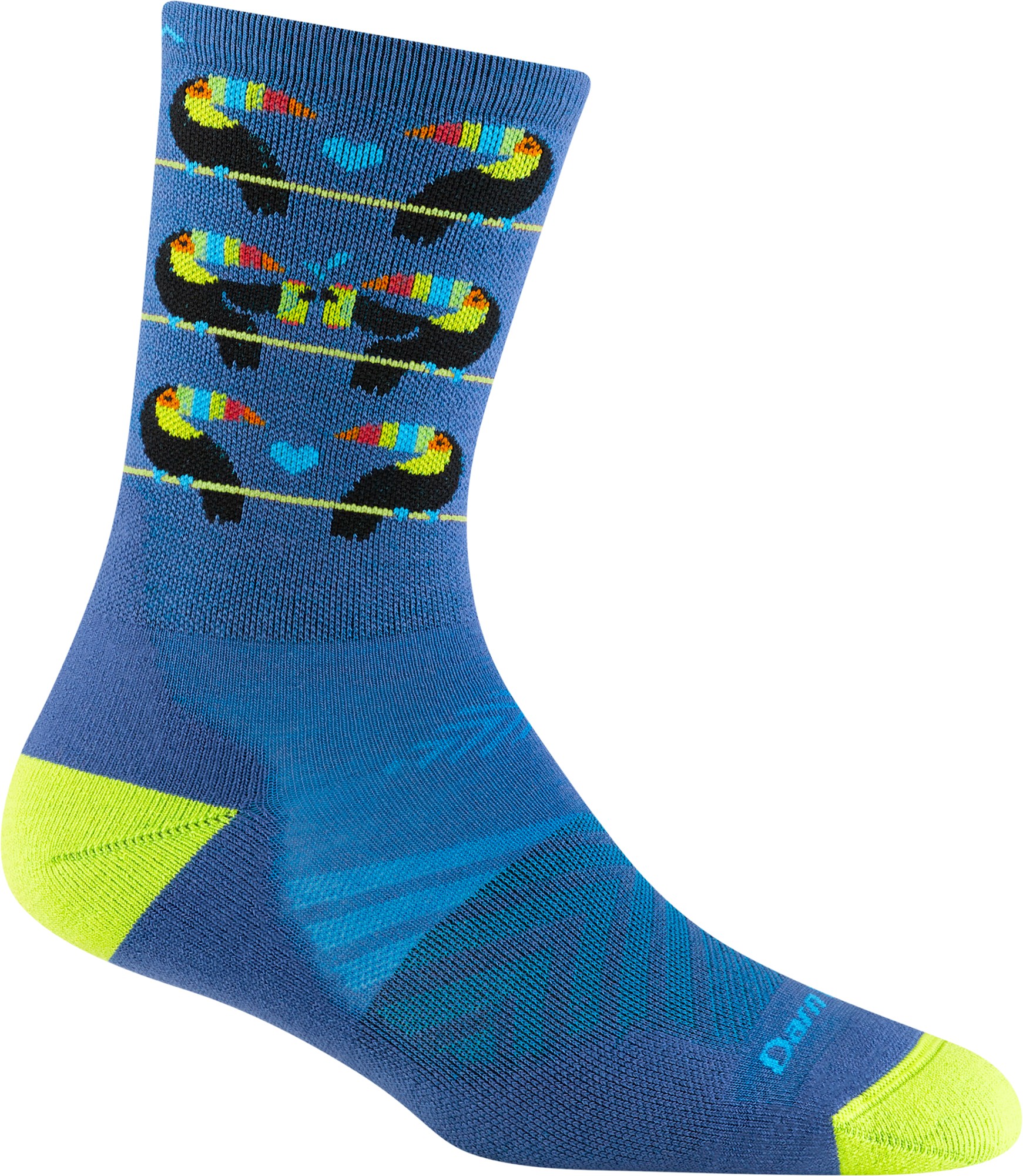 цена Сверхлегкие носки с подушечками Toco Loco Micro Crew — женские Darn Tough, синий