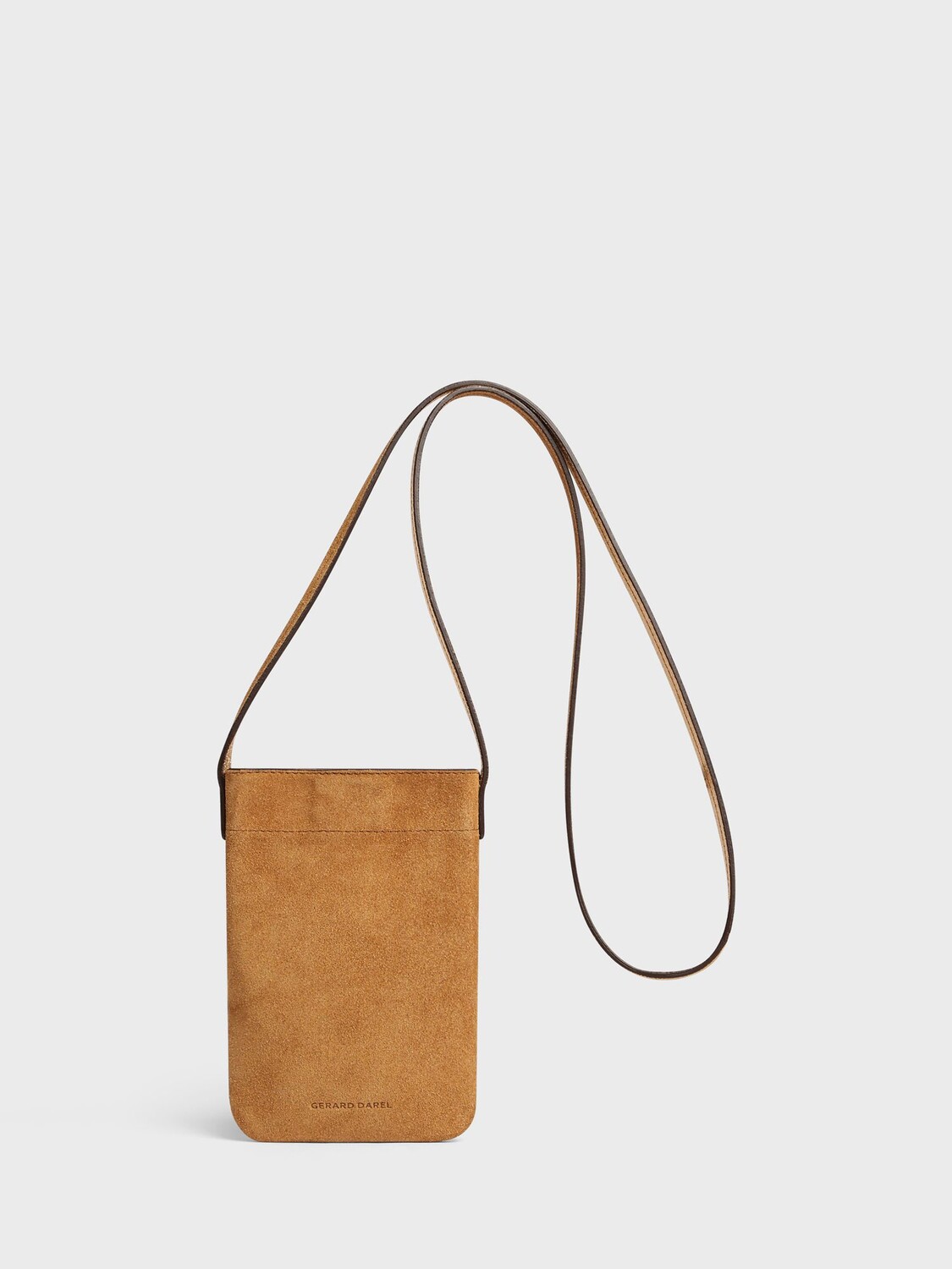

Маленькая замшевая сумка Gerard Darel Ladyphone, пшеница