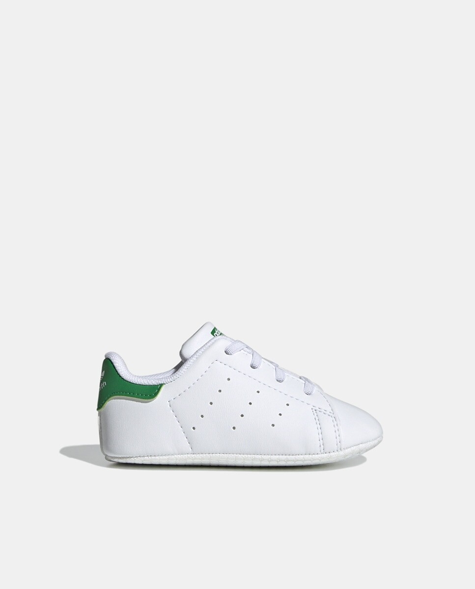 

Белые детские спортивные туфли на эластичных шнурках adidas, белый