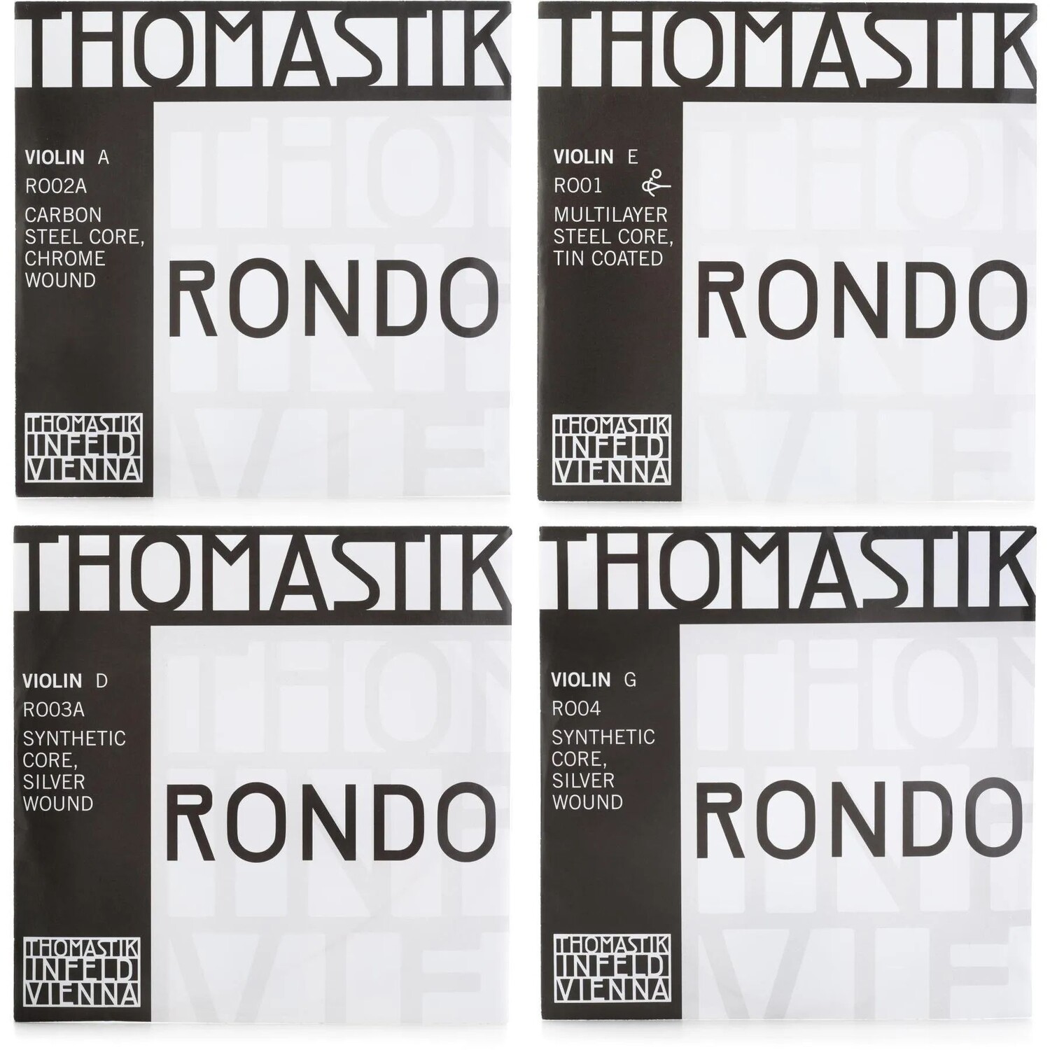 

Новый набор струн для скрипки Thomastik-Infeld Rondo — размер 4/4, струна с хромированной обмоткой