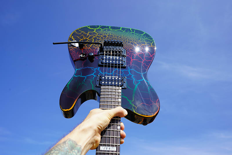 

Электрогитара ESP LTD Eclipse '87 Rainbow Crackle 6-String Electric Guitar