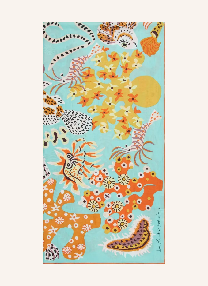 Шарф jardin de sirenes с шелком Inoui Editions, оранжевый