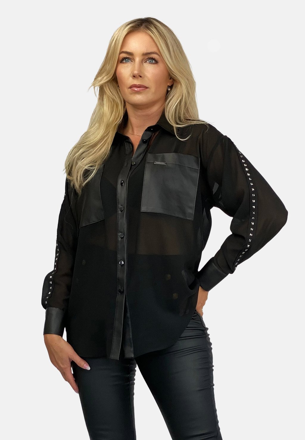 Блузка-рубашка REGINA FASHION, цвет black