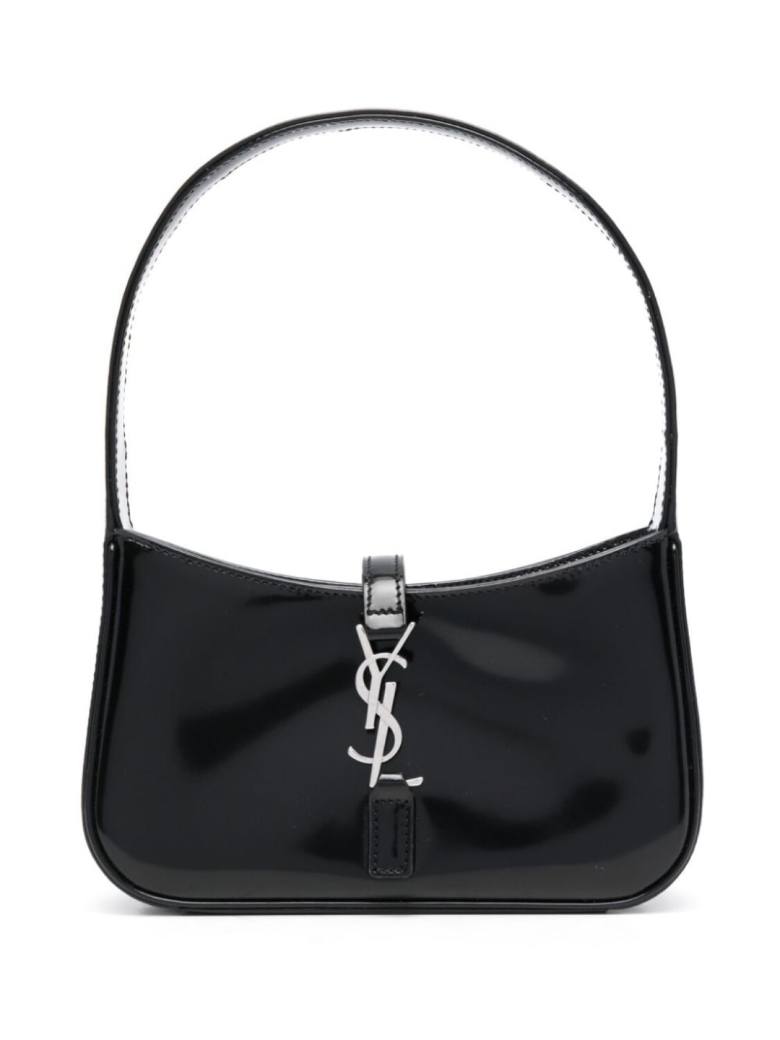 

Saint Laurent лакированная мини-сумка Le 5 à 7, черный